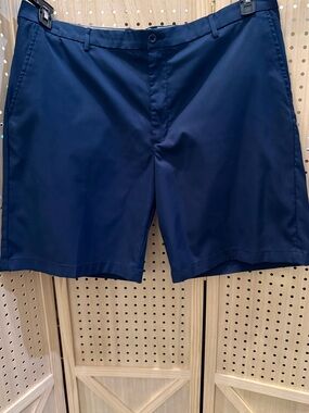 Greg Norman Collection Navy Flat Front Performance Shorts